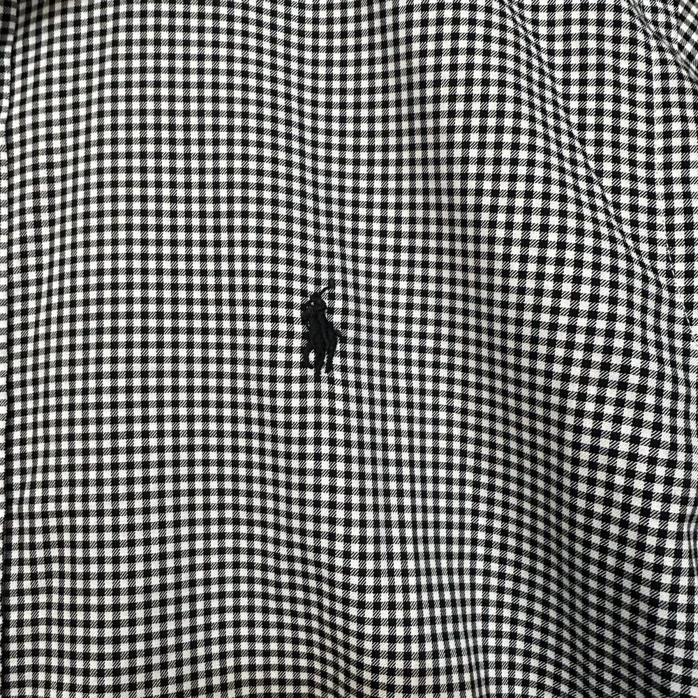 Polo Ralph Lauren Men's Large ButtonUp Long Sleeve Shirt Black & White Checkered
